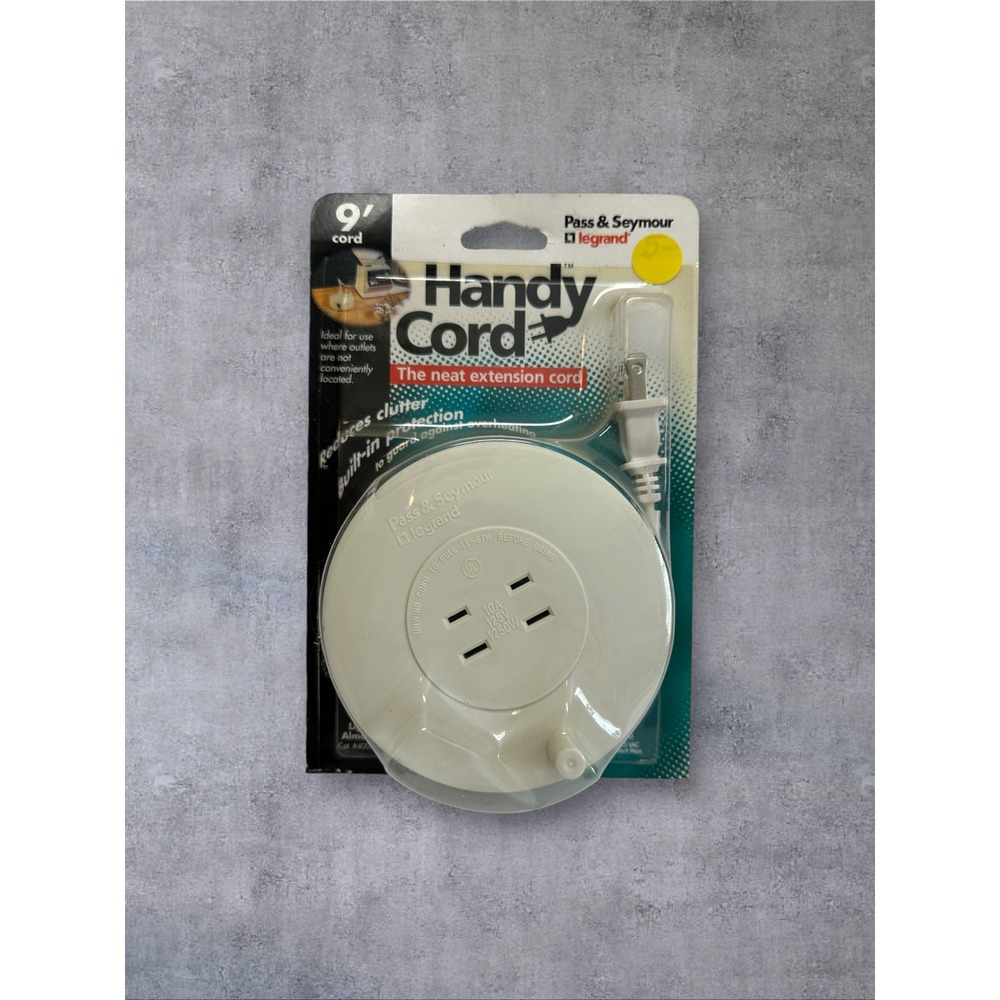 Pass & Seymour Legrand Handy Cord 9ft Extension Reel Light Almond NEW 4001LA